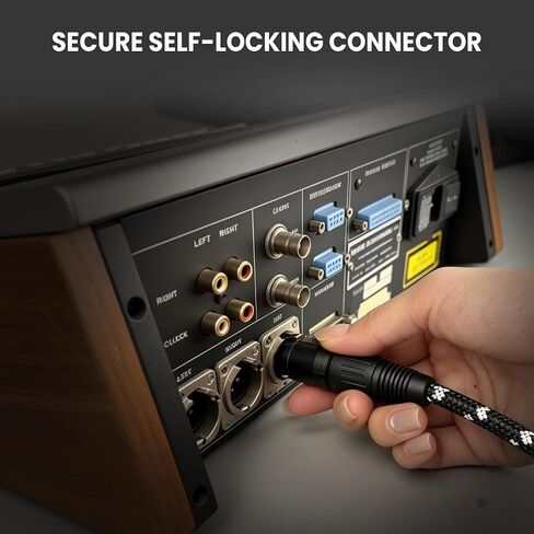 كابلات XLR كابل ميكروفون بطول 3 أقدام 2 حزمة، كابل صوت متوازن 3 دبابيس ذكر إلى أنثى، سلك ميكروفون قصير مجدول من النايلون، موصل OFC in Kuwait