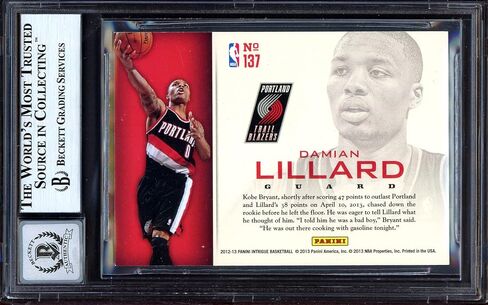 Damian Lillard Autographed 2012-13 Intrigue Rookie Card #137 Auto Grade Gem Mint 10 Beckett BAS #13605408 in Kuwait