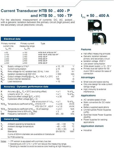 HTB50-TP Current Sensor Transformer 50A in Kuwait