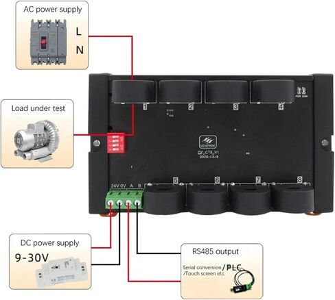 Small Current Transformer 8-Channel AC 0-50A Current Acquisition Module Isolated 485 Modbus Communication in Kuwait