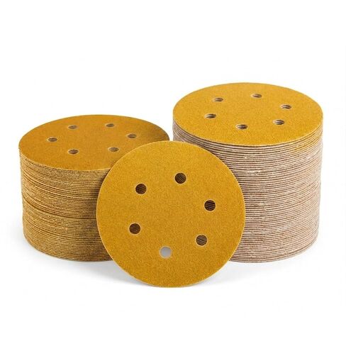 100 PCS 6 Inch 6 Hole Sanding Discs, 60/80/120/220/320 Grit, Hook and Loop Round Sandpaper for Random Orbital Sander Automotive and Woodworking in Kuwait