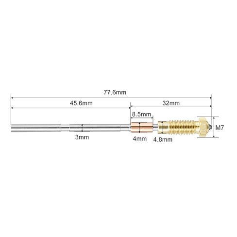 فوهة MK4 لـ Prusa، فوهة ثنائية المعدن من الفولاذ المقوى عالي التدفق 0.4 مم، أنبوب متكامل من سبائك التيتانيوم، يدعم الطباعة عالية السرعة حتى 600 مم/ثانية لطابعات Prusa i3 MK4/XL/MK3.9 ثلاثية الأبعاد in Kuwait