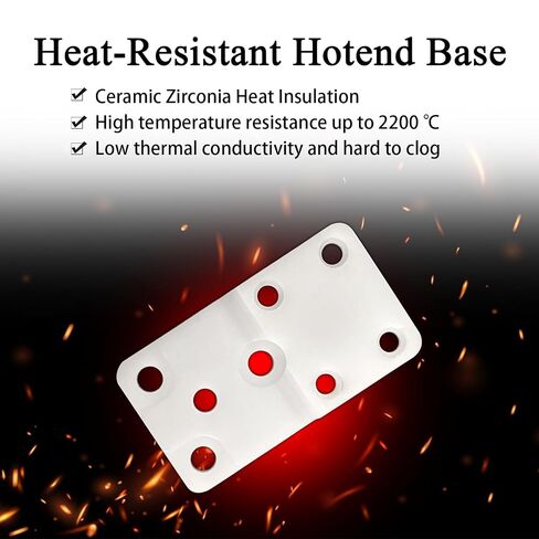 مجموعة أدوات تجميع التدفئة P2S Hotend مشبك قاعدة معدني بالكامل لطابعة Bambu Lab ثلاثية الأبعاد | مجموعة حرارية ذات نهاية ساخنة مع الثرمستور وخرطوشة السخان، قاعدة معزولة من السيراميك والزركونيا، مقاومة للحرارة حتى 2200 درجة مئوية، قابلة للتبديل السريع in Kuwait