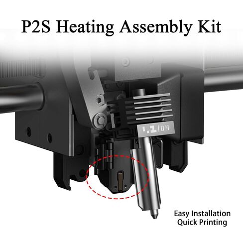 مجموعة أدوات تجميع التدفئة P2S Hotend مشبك قاعدة معدني بالكامل لطابعة Bambu Lab ثلاثية الأبعاد | مجموعة حرارية ذات نهاية ساخنة مع الثرمستور وخرطوشة السخان، قاعدة معزولة من السيراميك والزركونيا، مقاومة للحرارة حتى 2200 درجة مئوية، قابلة للتبديل السريع in Kuwait