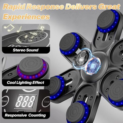 Sportneer Music Boxing Machine for Kids and Adults, Bluetooth Smart Music Punching Machine with Gloves and Movable Punching Pads, Wall Mounted Boxing Training Equipment for Home Gym Office Gift in Kuwait