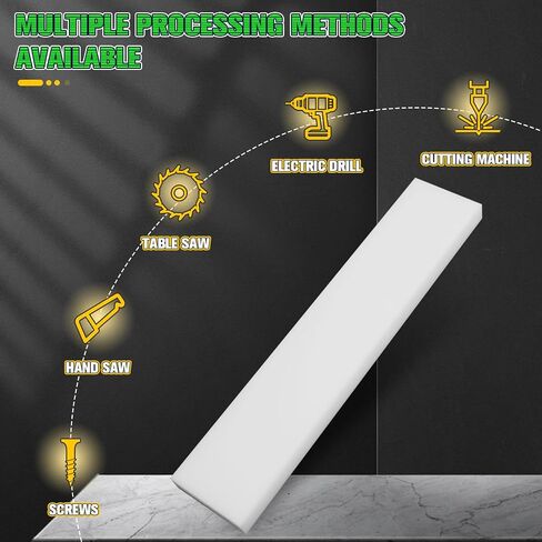 White HDPE Plastic Block 3/4" Thick, 3" X 15" High-Density Polyethylene Sheet in Kuwait