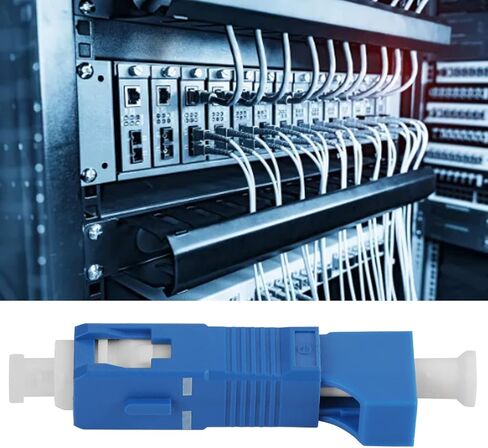 Pssopp Single Mode Fiber Optic Adapter SC Male to LC Female Hybrid Optical Coupler Low Insertion Loss 0.3dB High Compact Design for Telecom Ethernet Network Use in Kuwait