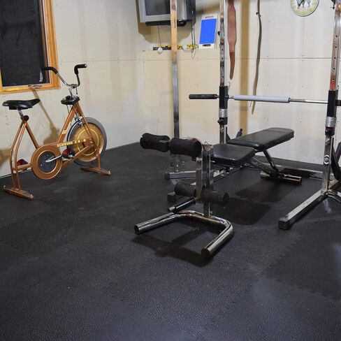 حصيرة Greatmats Home Gym Pebble مقاس 2x2 قدم 10 مم، 25 عبوة (أسود) in Kuwait