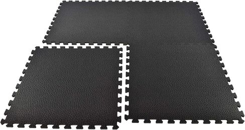 حصيرة Greatmats Home Gym Pebble مقاس 2x2 قدم 10 مم، 25 عبوة (أسود) in Kuwait