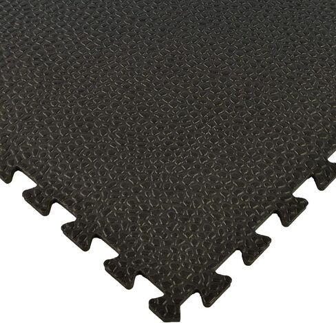 حصيرة Greatmats Home Gym Pebble مقاس 2x2 قدم 10 مم، 25 عبوة (أسود) in Kuwait
