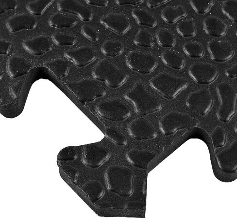 حصيرة Greatmats Home Gym Pebble مقاس 2x2 قدم 10 مم، 25 عبوة (أسود) in Kuwait