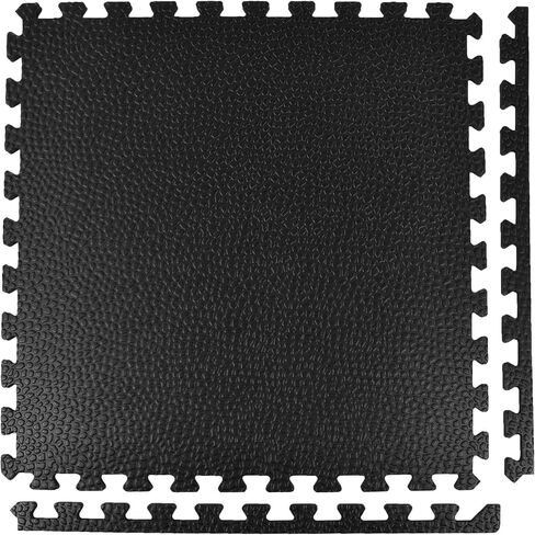 حصيرة Greatmats Home Gym Pebble مقاس 2x2 قدم 10 مم، 25 عبوة (أسود) in Kuwait
