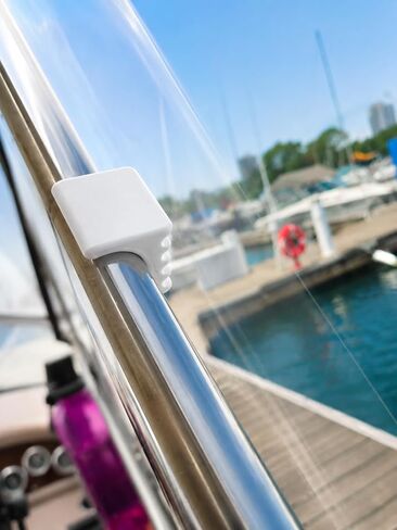 فواصل ستائر جانبية علوية من Boat Bimini للأعمدة، ومشابك حماية النوافذ من الزجاج Isinglass - 10 عبوات - أبيض in Kuwait