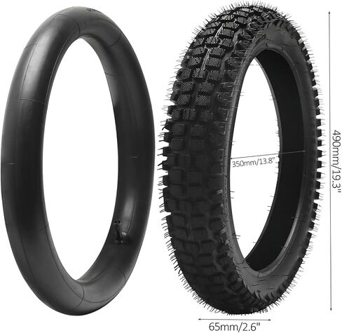عبوتان من إطارات الدراجة الكهربائية للطرق الوعرة Kemblawolf مقاس 18 × 2.50 مع أنبوب داخلي (64-355) - بديل إطار سكوتر إلكتروني للدراجة الجبلية مقاس 18 بوصة للخدمة الشاقة للدراجة الإلكترونية القابلة للطي والدراجة النارية الكهربائية والدراجة ثلاثية العجلات و in Kuwait