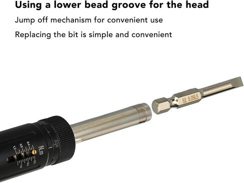 Marhynchus Adjustable Torsion, 0.2 to 1.2N.m Manual Torque with Audible Alarm and Dual Scale, for 1/4in Interface Standard Sockets in Kuwait
