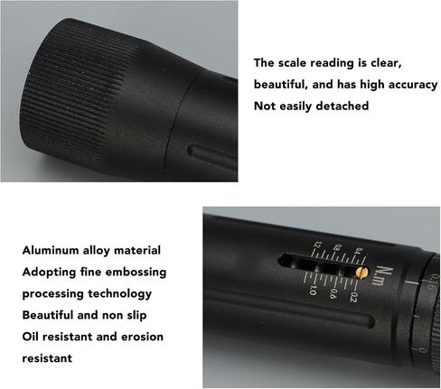 Marhynchus Adjustable Torsion, 0.2 to 1.2N.m Manual Torque with Audible Alarm and Dual Scale, for 1/4in Interface Standard Sockets in Kuwait