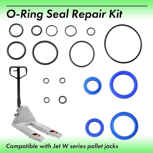 PT2748W-94 O-Ring Seal Repair Kit Compatible with Jet W Pallet Jack Hydraulic Unit, Replace PT2748W PT2748LW PT2748L Rubber Black Blue Replacement Pallet Truck Parts in Kuwait