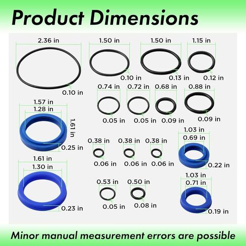 PT2748W-94 O-Ring Seal Repair Kit Compatible with Jet W Pallet Jack Hydraulic Unit, Replace PT2748W PT2748LW PT2748L Rubber Black Blue Replacement Pallet Truck Parts in Kuwait