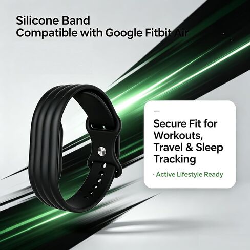 حزام بديل متوافق مع Google Fitbit Air، سوار بديل لتتبع اللياقة البدنية، حزام سيليكون ناعم، سوار معصم قابل للتعديل in Kuwait