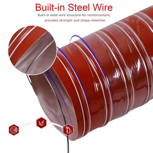 خرطوم مجاري السيارات - قناة تبريد الفرامل المرنة من السيليكون 1-12 بوصة، طول 1-20 متر (L4mxID180mm) in Kuwait