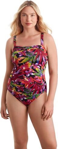 ملابس سباحة نسائية من Mimi Flamingo Shape Solver Sport ملابس سباحة برشلونة بلوز Shirred Bandeau قطعة واحدة in Kuwait