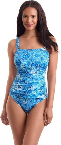 ملابس سباحة نسائية من Mimi Flamingo Shape Solver Sport ملابس سباحة برشلونة بلوز Shirred Bandeau قطعة واحدة in Kuwait