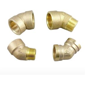 1/8" 1/4" 3/8" 1/2" 3/4" 1" 1-1/4" 1-1/2" 2" ذكر أنثى نحاس 45 درجة الكوع وصلة تركيب الأنابيب زيت الغاز المائي (متساوي ذكر BSP، 45 درجة الكوع_1/4") in Kuwait