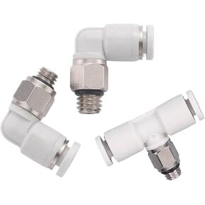 1/10/20 PCS PEB-C PL-C 4-M3 to 6-01mm British Standard Pipe Thread Micro Pneumatic Male Thread Push-In Air Hose Fitting(PL-C4-M4,10 PCS) in Saudi Arabia