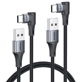 SUNGUY Right Angle USB A to USB C Cable 6FT 2Pack,90 Degree USB C to USB A in Saudi Arabia
