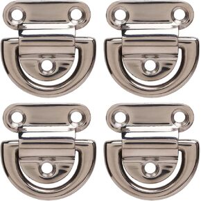4 Pack Marine Grade Stainless Steel Folding Pad Eye, 316 Stainless Steel Polishing Rustproof D Rings Deck for Marine Yacht in Saudi Arabia