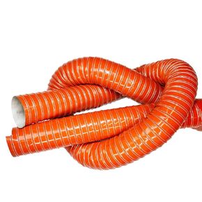 Automotive Silicone Flexible Brake Cooling Ducting Hose - 1-12 Inch Intake Pipe with Stainless Steel Clamps(L8mxID104mm) in Kuwait