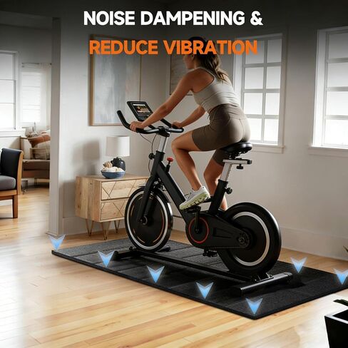 Stepwaver Treadmill Mat for Floor & Carpet Floors, 63" × 30", 0.25" Thick Non-slip Treadmill Mat for Carpet, Mat for Under Treadmill on Hardwood Floors for Bike, Elliptical, Treadmill in Kuwait