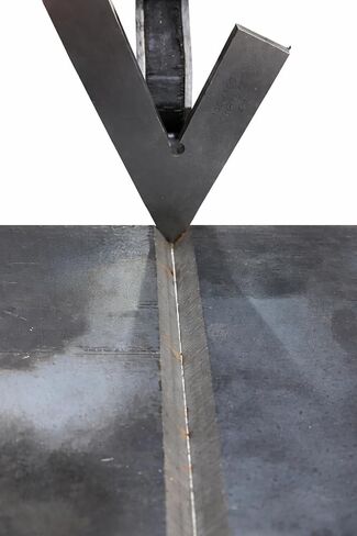 3/8" Welder Certification Test Plate for AWS D-1.1 Limited-Thickness Qualification with 1/4" x 2" x 8" Backing Strip. Fully-Assembled with 1/4" Landing Gap and 45 Degree Bevel in Kuwait