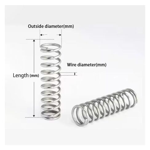 Compression Spring Miniature 0.4/0.5mm Wire Dia, 3mm-10mm OD,5mm-50mm Free Length Spring Steel Extension Spring,Black,10Pcs(30mm,5mm,0.5mm(10pcs)) in Kuwait