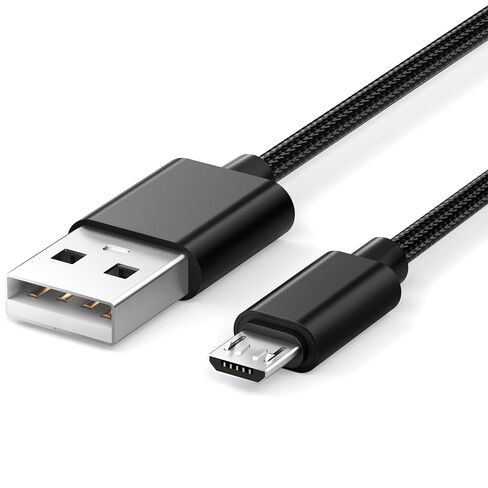 Superer 10 ft Micro USB Charger Cable Fit for PS4 Controller, Xbox One X S, Kindle Paperwhite, Amazon Fire Tablet, Roku Streaming, Android Phones Charging & Data Sync Nylon Braided Cord in Kuwait