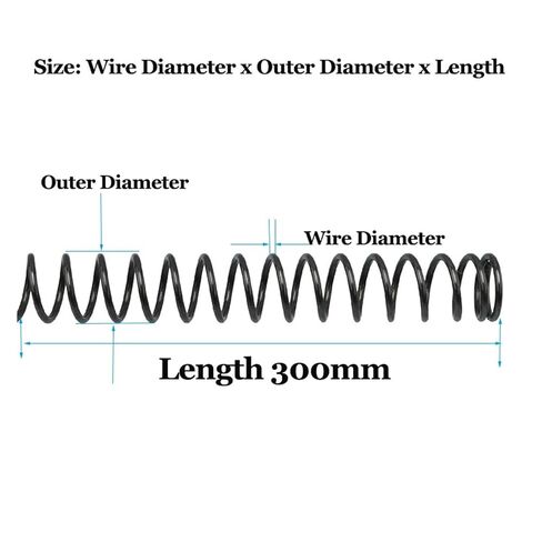 Spring Compression Length 300mm 0.3-0.8 1.0mm 65 Mn Manganese High Carbon Steel Y-Shaped Soft Pressure Return Metal Long Springs(9mm,2pcs 0.6mm) in Saudi Arabia
