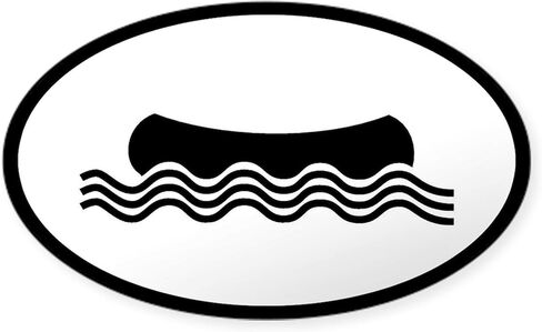 CafePress Canoe Shape Oval Bumper Sticker Car Decal in Kuwait