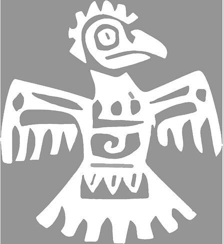 Eagle Decal - White Aztec Vinyl Sticker in Kuwait