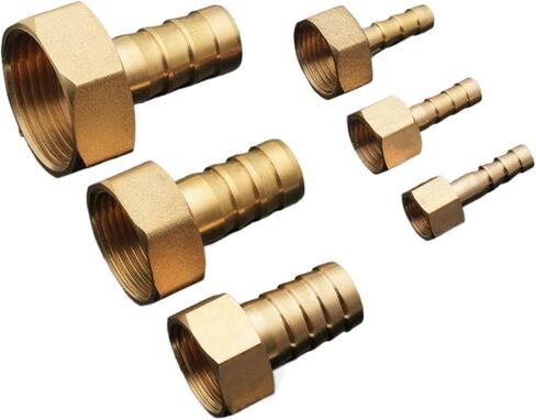 Pipe Fittings Brass ID 3mm-25mm Hose Connector M6-M22 AND 1/8'' 1/4'' 3/8"1/2'' Female Thread(8mm,1/2") Plumbing Fittings in Kuwait