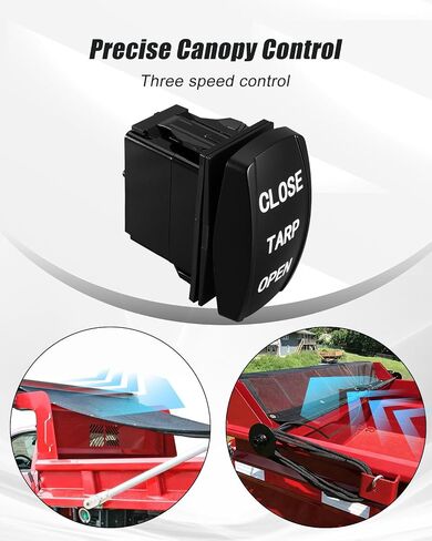 3 Position ‎3 Terminal Dump Truck Tarp Rocker Switch 12V 20A Replace 13979 Double Momentary, ON-Off-ON in Kuwait