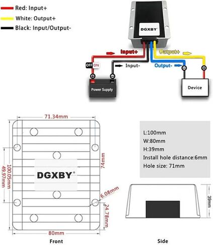 مصدر طاقة معزول 36V48V إلى 12V 5A 6A 8A 10A 15A 20A Buck 30V~60V إلى 12.1V وحدة مركبة DC-DC محول (36V48V إلى 12V 15A) in Kuwait
