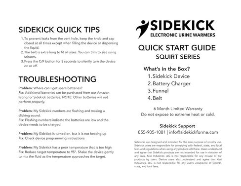 Sidekick 3oz Squirt جهاز تدفئة البول الإلكتروني مع شاشة رقمية وتيار البول الطبيعي in Kuwait