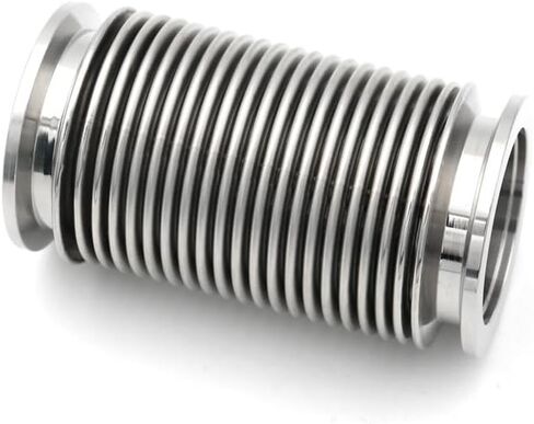 Bellows High Vacuum Corrugated Flexible Pipe Fitting KF16/25/40/50 Length 100-1000mm 304 Stainless Steel(KF50,200mm) Pipe Fitting in Kuwait