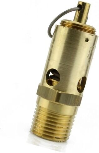 SRV390-1/2-225 Air Compresso Relief Pressure Valve - for Conrader Compressor Parts Replacement - tank pressure safety relief valve/Tank Pop Off valve - 1/2" NPT 225 PSI 406 SCFM 250° F Length: 2-3/4" in Kuwait