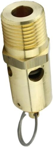 SRV390-1/2-225 Air Compresso Relief Pressure Valve - for Conrader Compressor Parts Replacement - tank pressure safety relief valve/Tank Pop Off valve - 1/2" NPT 225 PSI 406 SCFM 250° F Length: 2-3/4" in Kuwait