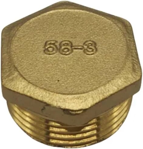 1pcs Brass Pipe Hex Head Brass End Cap Plug Fitting 1/8" 1/4" 3/8" 1/2" 3/4" Male Female Thread Coupler Connector Adapter(Size:Male,Color:1/4") in Kuwait