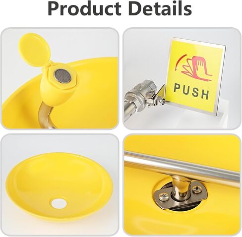 Wall-Mounted Emergency Eye Wash Station ABS Material OSHA Approved Industrial & Laboratory Eye Wash Station with Eye Wash Kit (1) in Kuwait