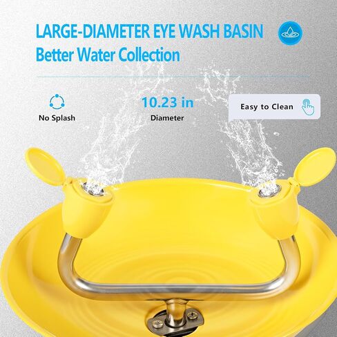 Wall-Mounted Emergency Eye Wash Station ABS Material OSHA Approved Industrial & Laboratory Eye Wash Station with Eye Wash Kit (1) in Kuwait