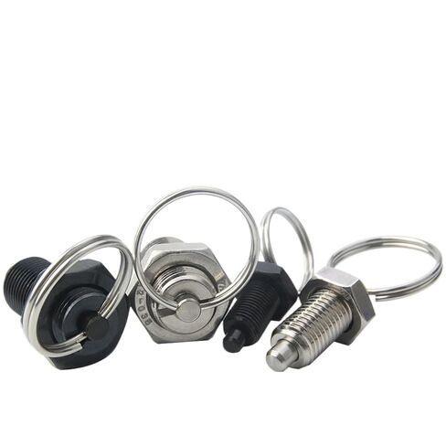 QX236 Spring Plungers Pull Ring Stainless Steel Short Manual Retractable 1-15Pcs(QX236-LK,M8(15PCS)) in Kuwait