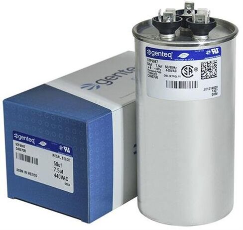 Mars 12291-50 + 7.5 uF MFD x 440 VAC Genteq Replacement Dual Capacitor Round # C45075R / 97F9987 in Kuwait